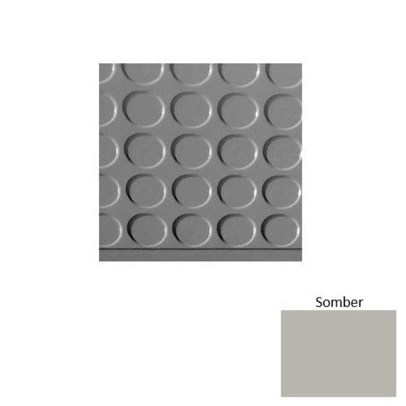 Solid 97 Somber Vantage Raised Circular Rubber Stair Tread