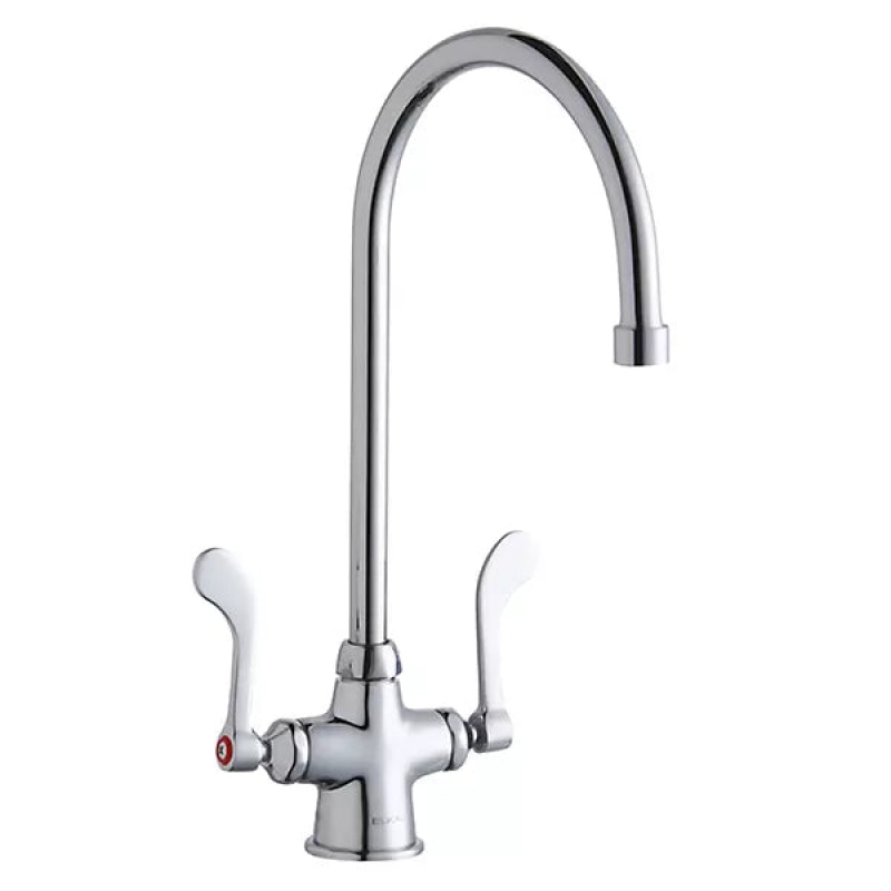 Chrome Deck Mount Kitchen Faucet