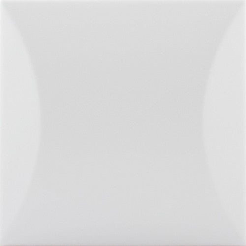 Essential White Wicker Ceramic Tile - Matte - 5" x 5"