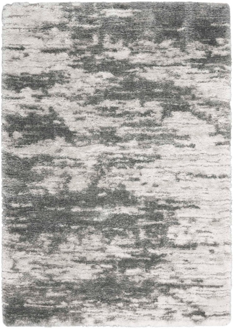 Dreamy Shag Charcoal Ivory 7 ft x 9 ft Area Rug