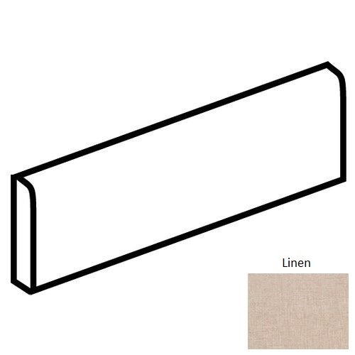Alterations Linen Matte Porcelain Bullnose Trim, 3" x 24"