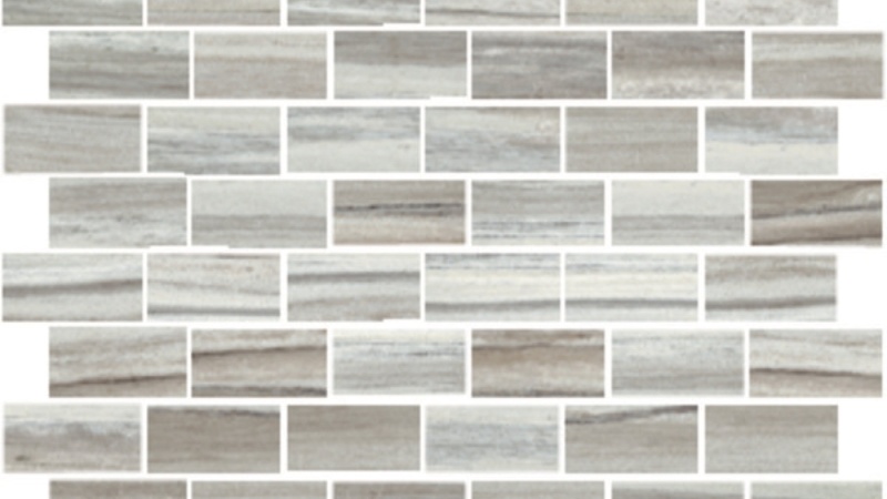Zebrino Bluette Porcelain Mosaic - 1" X 2" Stacked - Honed