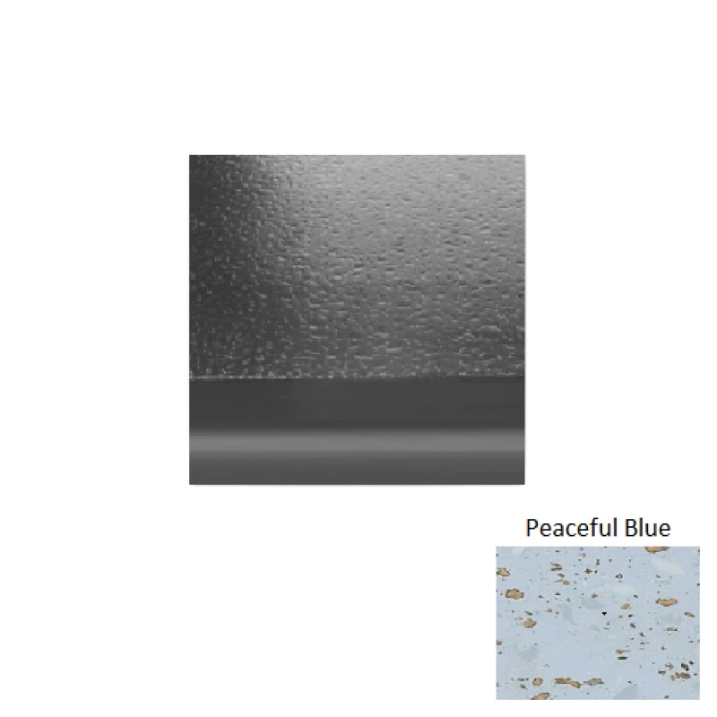 Renew 99 Peaceful Blue With 2 Inch Nose Rubber (Sq) Stair Tread - Hammered