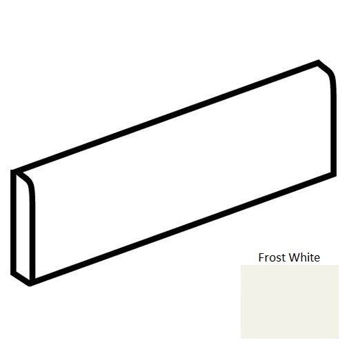 Pure Frost White Porcelain Floor & Wall Trim - 3" X 24" Bullnose