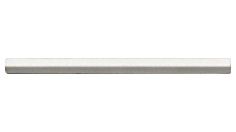 Shape White Ceramic Wall Trim - 1/2" X 8" Spigolo Edge Trim - Matte
