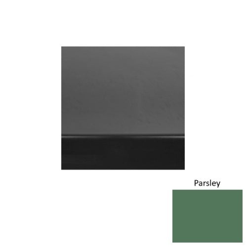 Solid 61 Parsley Heavy Duty Rubber (Rd) With Galley Red Abrasive Strip Stair Tread With Dupont Kevlar - Smooth