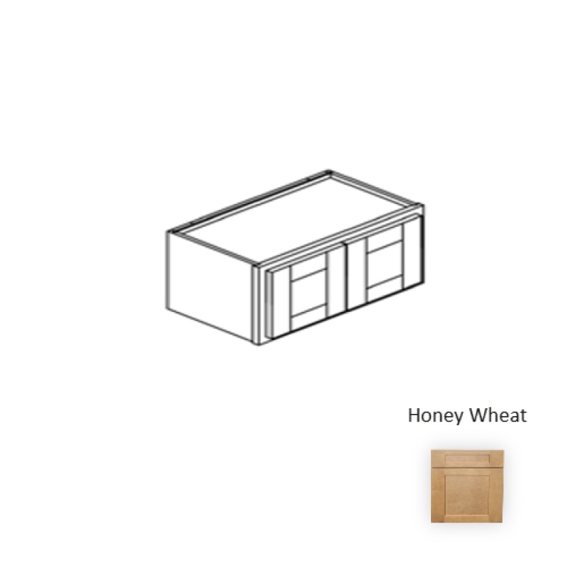 Framed Shaker Deluxe Honey Wheat Wall Cabinet