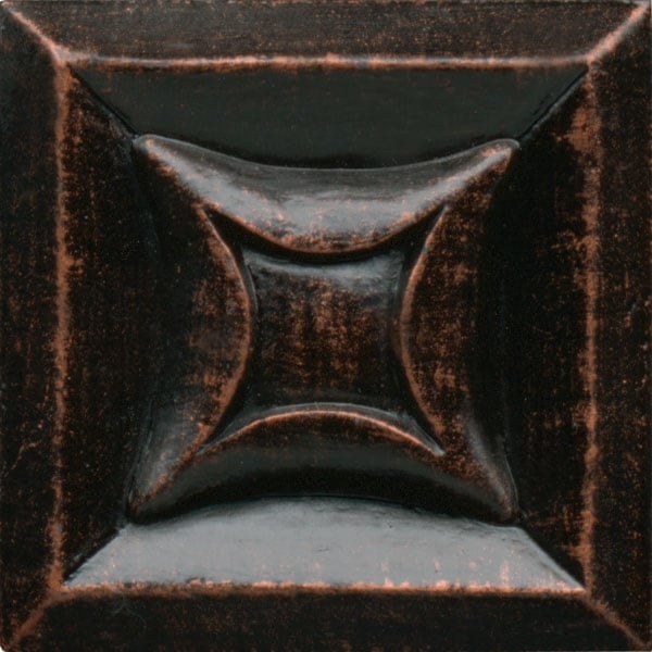 Armor Oil Rub Bronze Star Dot Metal Tile - Satin - 2" X 2" Star Dot