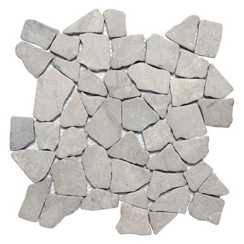 Random Volcano Grey Marble Mosaic - Random - Tumbled
