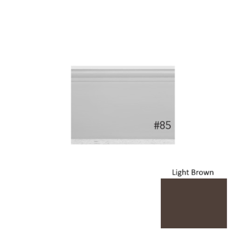 Pinnacle Plus #85 Fashion Light Brown Rubber Coil Wall Base - 4 1/4" X 60 Ft