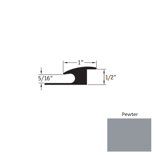 Johnsonite Pewter Vinyl Moulding / Trim Adaptor
