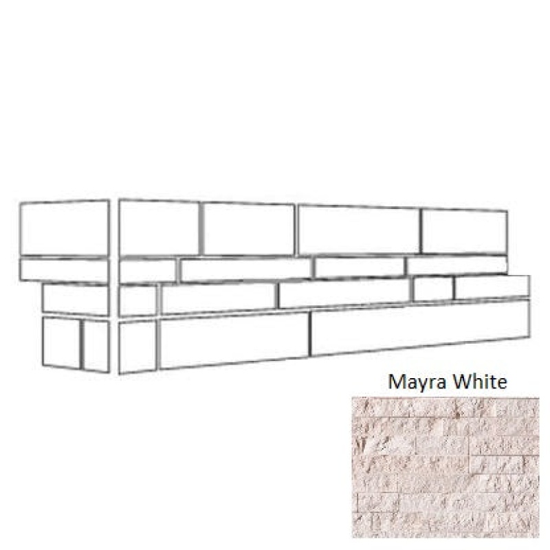 Rockmount Stacked Stone Panels Mayra White Limestone Corner