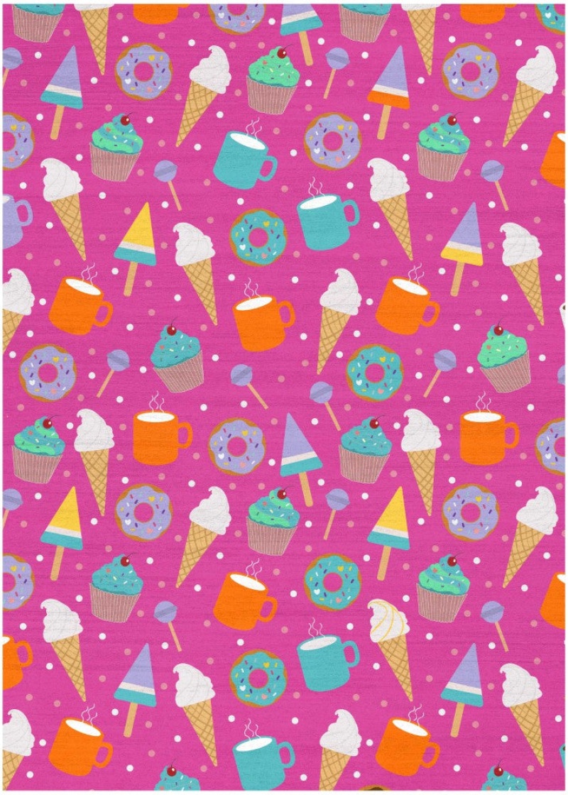 Imagination Pink Multicolor Ima19 Polyester Contemporary Area Rug - 4 Ft X 5 Ft - Pink Multicolor