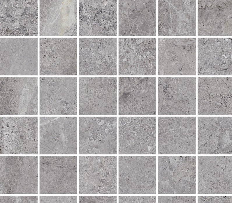 Evolution Grey Porcelain Mosaic - 3" X 3" - Matte