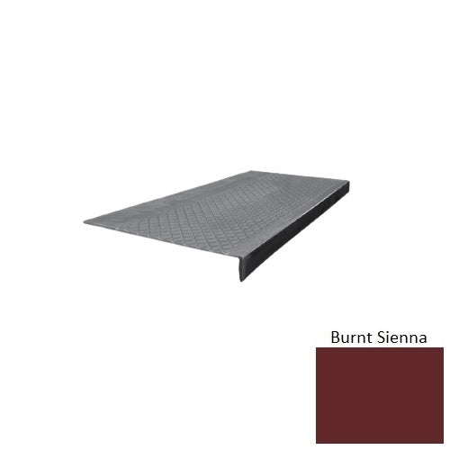 Flextones Burnt Sienna Type 600 Distinct Designs Rubber - 12" X 72" Stair Tread - Diamond Profile Design