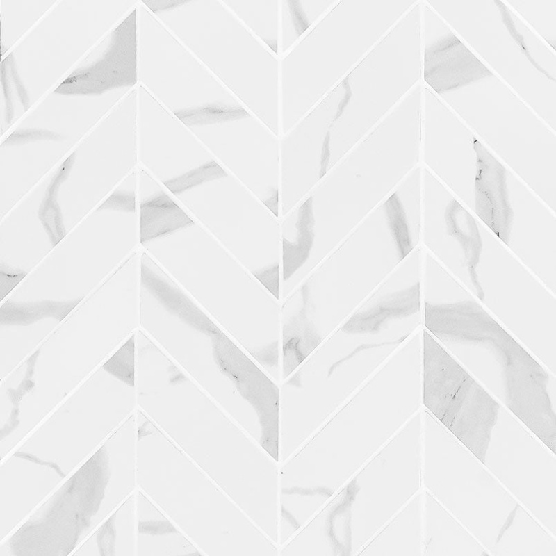 Eden Statuary Porcelain Mosaic - Chevron - Matte