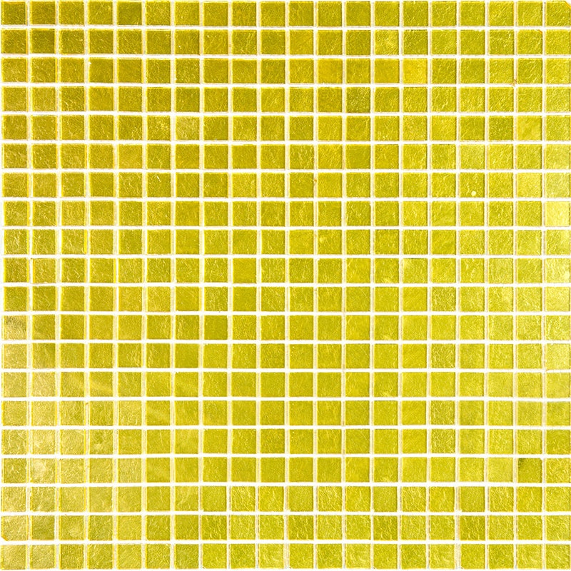 Alma Line Gold Glass Mosaic Tile