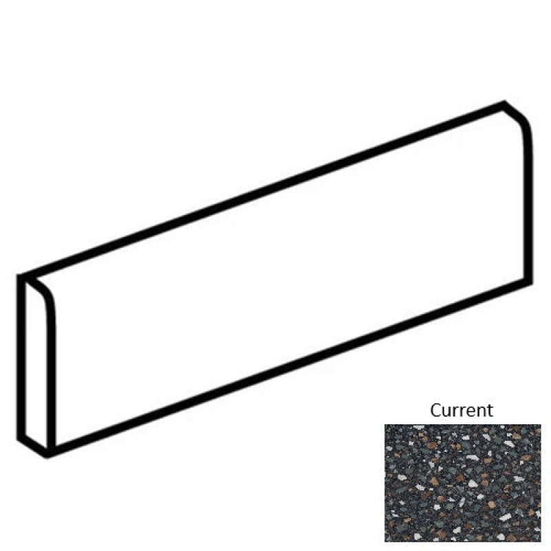 Curation Current Porcelain Floor Trim - 3" X 12" Bullnose