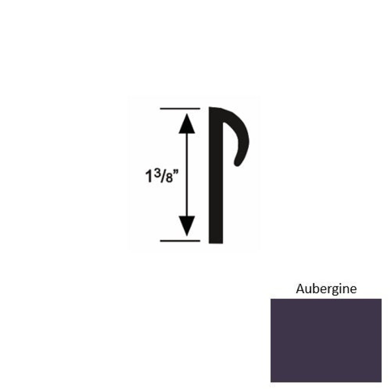 Solid 28 Aubergine Rubber Carpet Cove Cap Round - 3/16" X 9 Ft (108")