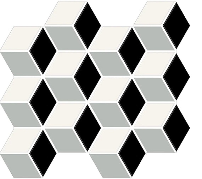 Color Story Mosaic White / Black / Balance / Matte Ceramic Mosaic