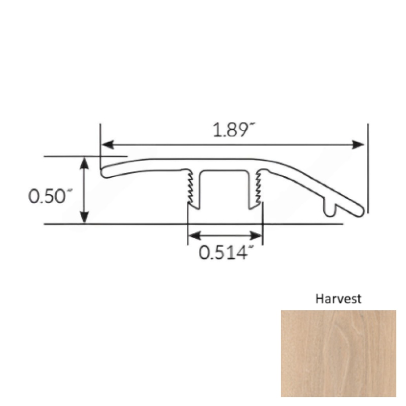 Americano Grande Harvest Luxury Vinyl Moulding / Trim - 94" Reducer - Ceramic Bead