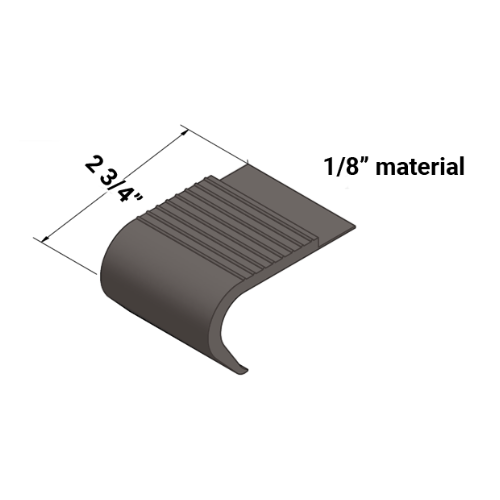 Johnsonite Fudge Vinyl Round Stair Nose Trim