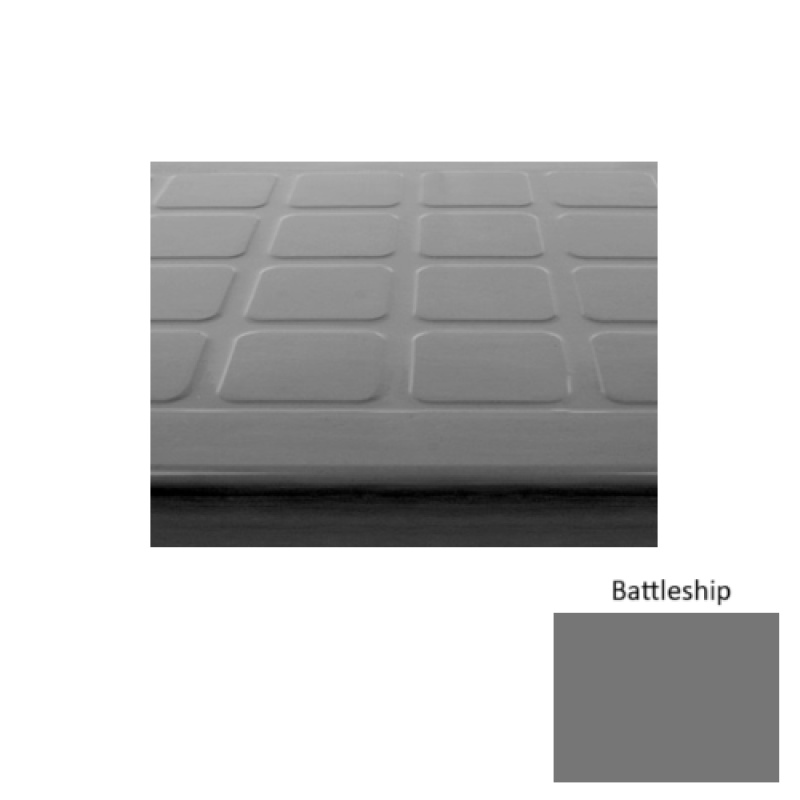 Solid 94 Battleship Raised Square Rubber (Sq) Stair Tread - Textured