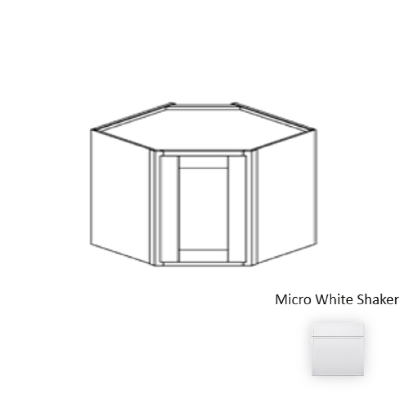 Mws.Wdc2415 Framed Shaker Premium Micro White Shaker Natural Clear Coat Wood Kitchen Wall Cabinet - 24" X 15" X 12" - Natural Clear Coat
