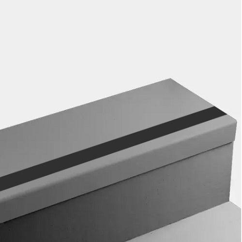 Charcoal Hammered Rubber Stair Tread 12 1/4" x 48"