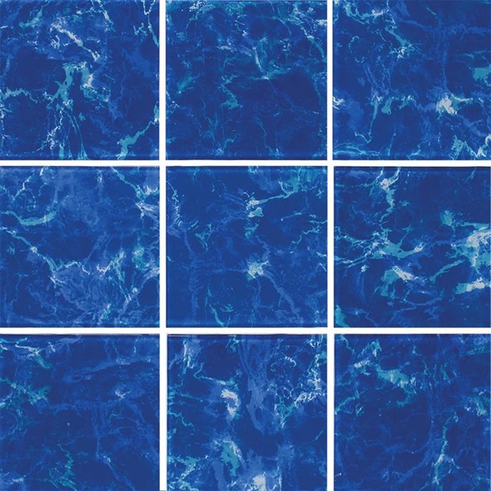 Aquatica Stratos Zaffiro Glass Tile - Glossy - 6" X 6"
