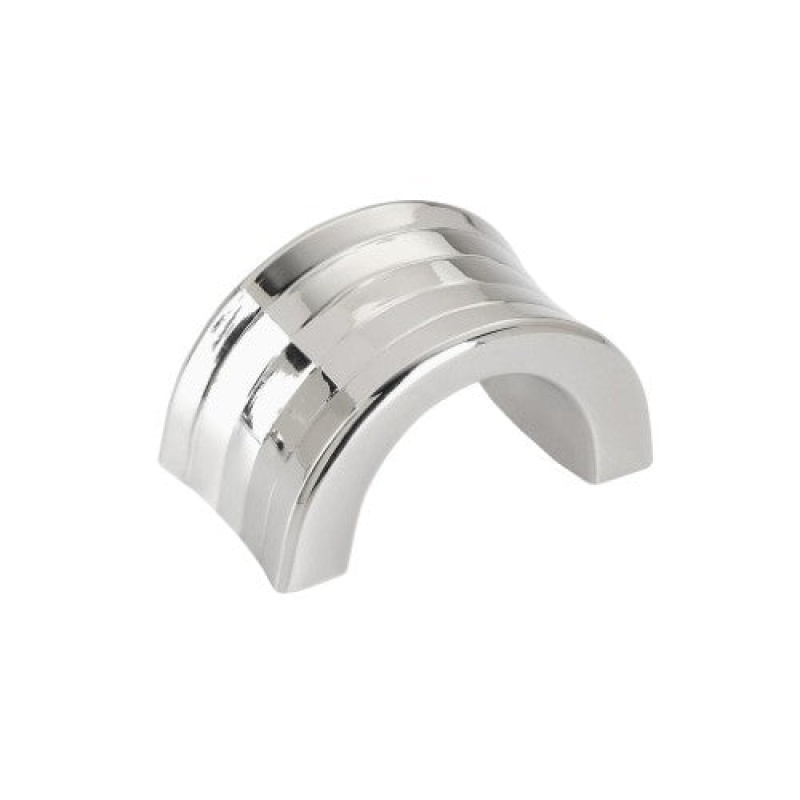 Concentric Zinc Cabinet Finger Pull - Polished Nickel - 1 1/4" (32 Mm) Center To Center