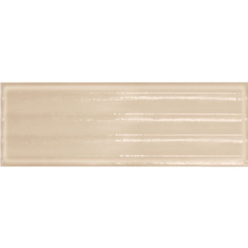 Glassalike Fluted Rosa Porcelain Tile - Glossy - 4" X 12"