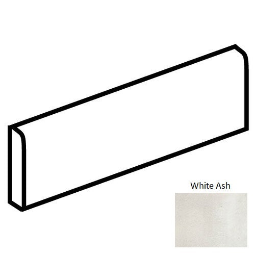 Modern Hearth White Ash Porcelain Floor & Wall Trim - 3" X 12" Bullnose - Matte