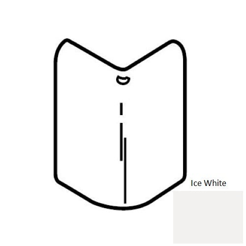 Unglazed Mosaics Ice White Porcelain Floor & Wall Trim - 2" X 2" Round Cap Corner - Unglazed