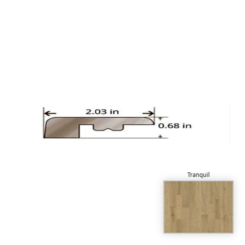 Serenity Oak Tranquil Hardwood Moulding / Trim - 84.25" Threshold - Truemark Glaze Tek