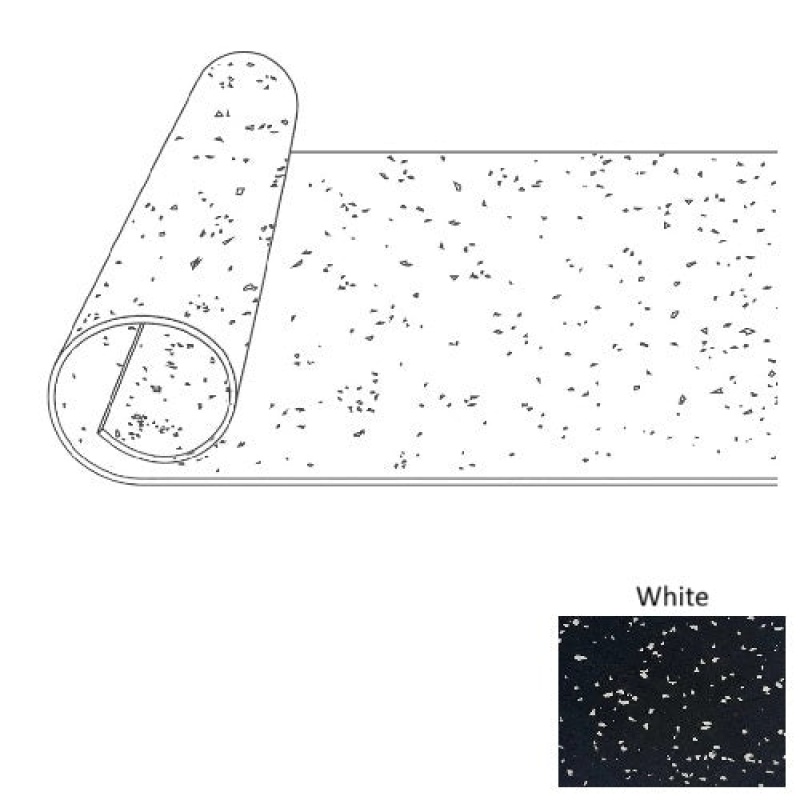 White Versatread Rubber Flooring 10 Roll - 4 X 25 Ft