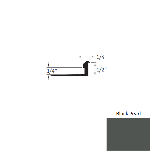 Johnsonite Black Pearl Vinyl Slim Line Transition Trim