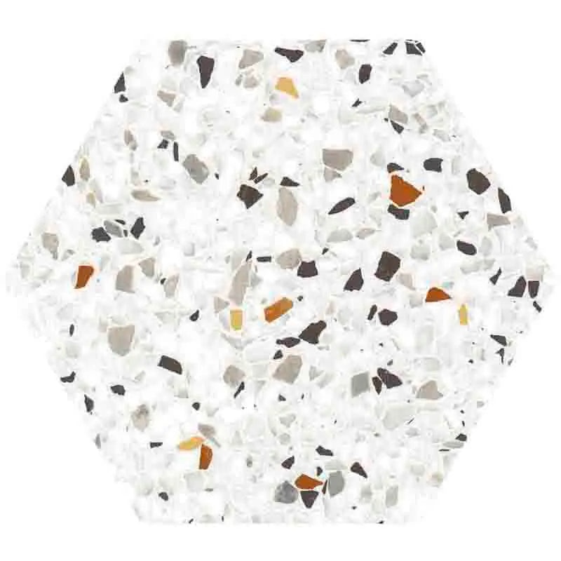 Terra Multicolor Speckled Porcelain Tile - Matte - 8" Hexagon