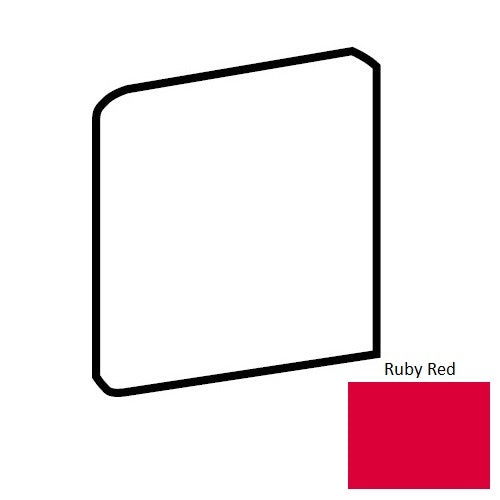 Bright & Matte Ruby Red Ceramic Wall Trim