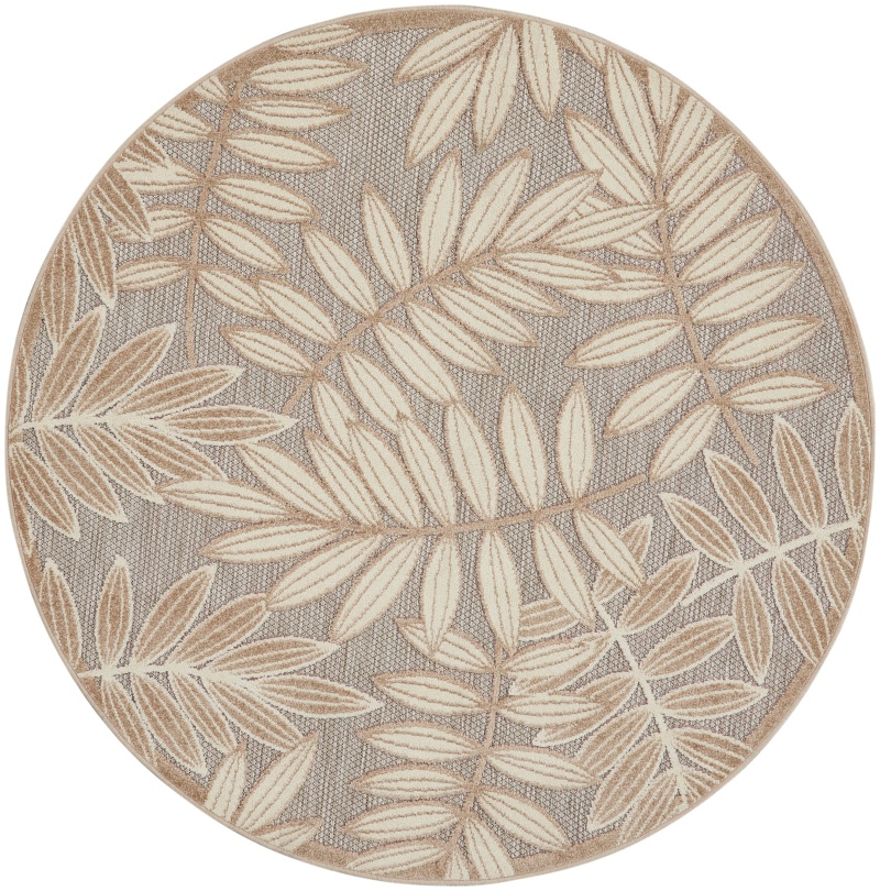 Aloha Natural Polypropylene Tropical Area Rug