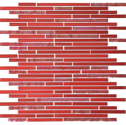 Opulence Ruby Glass Mosaic - 3/8" Random Linear - Glossy
