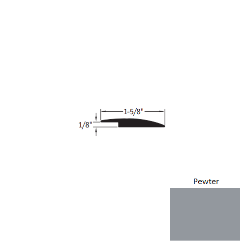Johnsonite Pewter Vinyl Reducer Trim