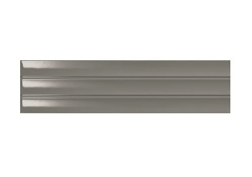 Upscension Stare Bright Grey Ripple Ceramic Tile - Glossy - 3" X 12"