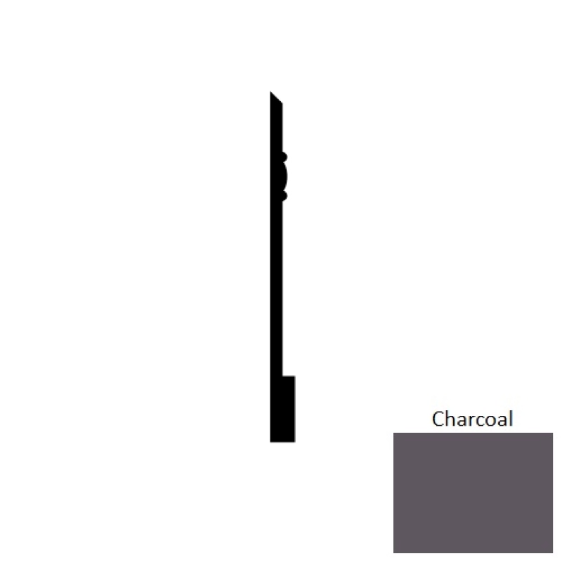 Charcoal Charmed Sch Rubber Wall Base
