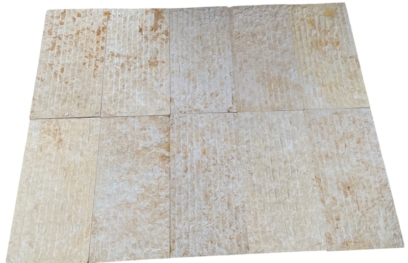 Jerusalem Gold Limestone Tile - Chiseled - 12" X 24"