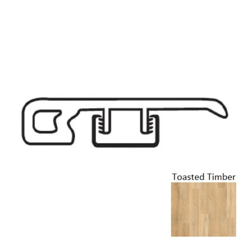Natural Beauty Lux 9 Bristol Point Toasted Timber Luxury Vinyl / Moulding Trim - 1.73" X 94.48" End Cap - Urethane