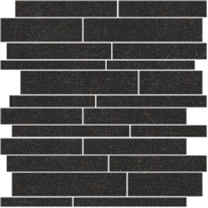 Brush Stroke Ebony Stroke Porcelain Mosaic - Linear - Honed