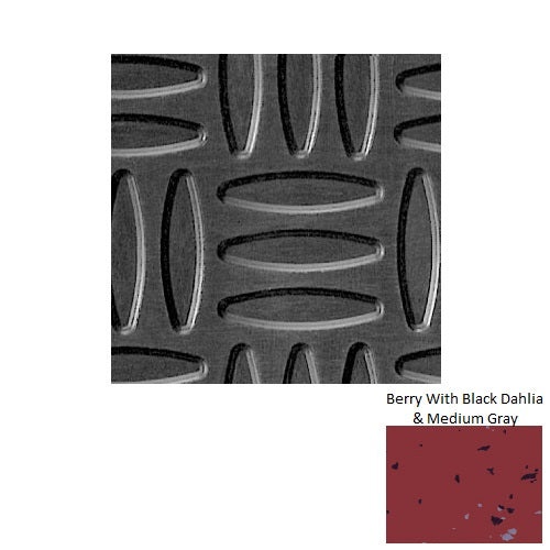 Spextones Berry With Black Dahlia & Medium Gray Wv Weave Rubber Distinct Designs Tile - Textured - 18" X 18"