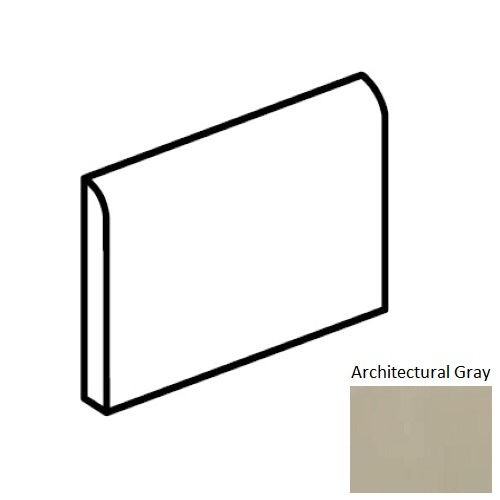Color Wheel Classic Architectural Gray Ceramic Bullnose Trim