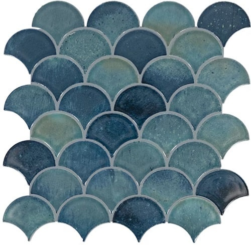 Miramo Aqua Microban Ceramic Mosaic - 3" Fan - Glossy